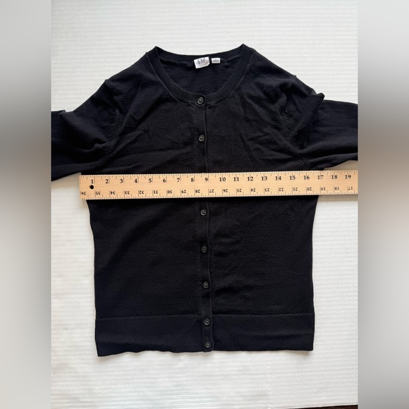 GAP Crewneck Cardigan Long Sleeve True Black Size S - Picture 7 of 13
